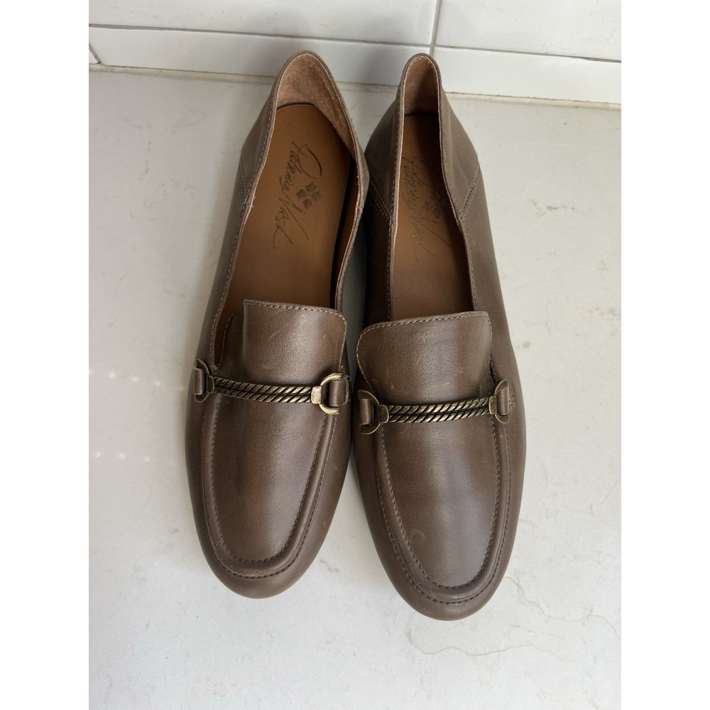Patricia Nash Leather Loafers Flats Brown Women's 8M Designer Quiet Luxury - Picture 5 of 8